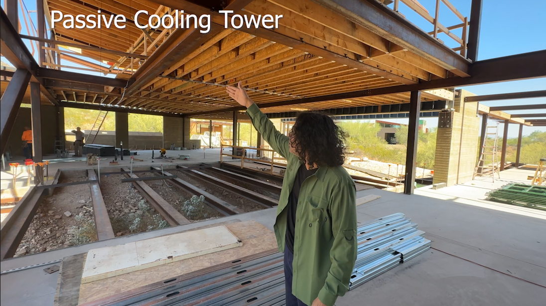 Modern Architectural Version of a Passive Cooling Tower